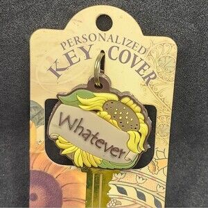 Whatever Personalized Key Cover with Leaf Design